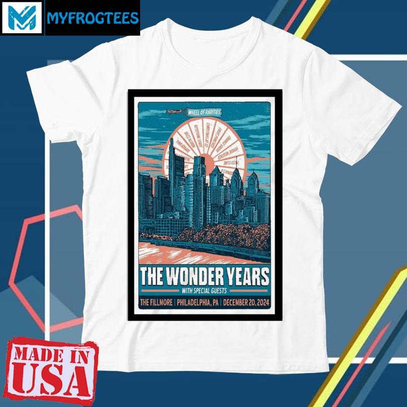 Original December 20 2024 The Wonder Years The Fillmore Philadelphia, PA Tour Poster shirt