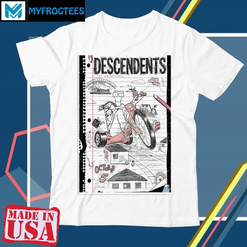 Original Descendents Berth 46 San Pedro CA Oct 5 2024 Event Poster shirt