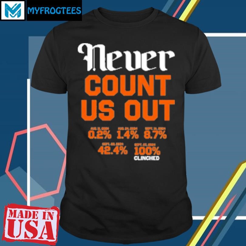 Original Detroit Tigers Baseball Never Count Us Out T-Shirt