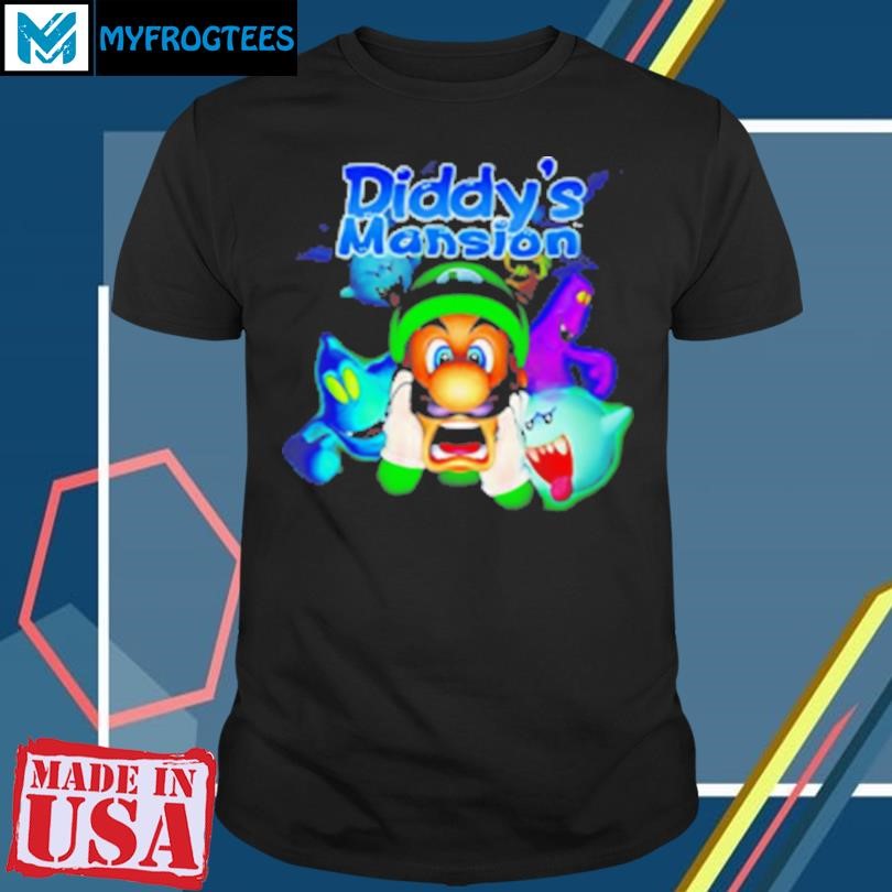 Original Diddy'S Mansion Luigi Super Mario T-Shirt