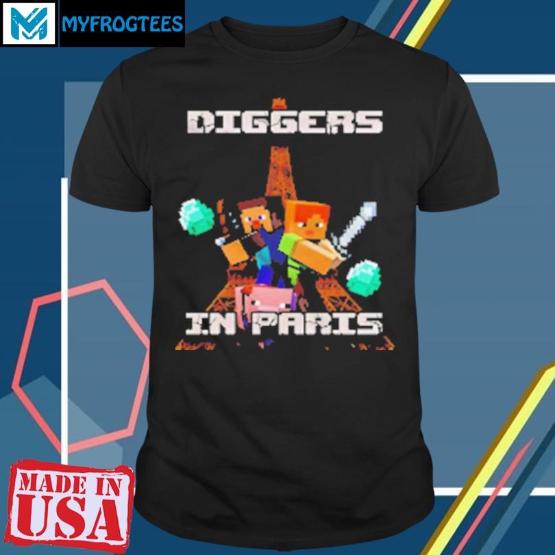 Original Diggers in Paris Minecraft meme T-Shirt