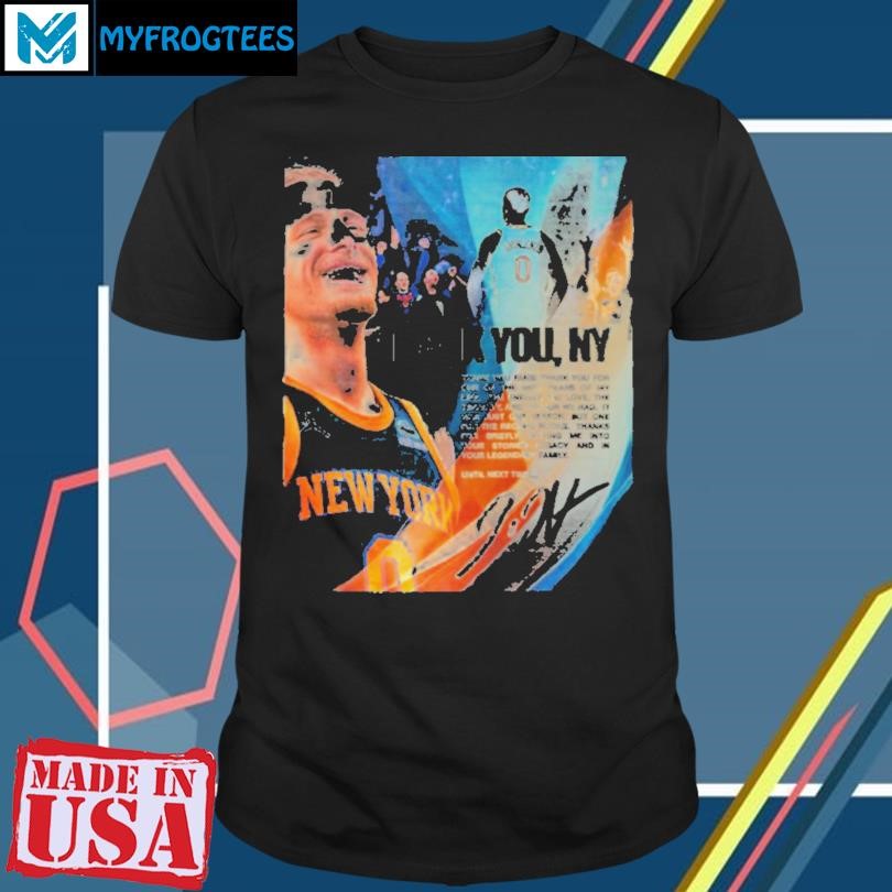 Original Donte DiVincenzo New York Knicks Thank you, New York, Thank you for one of the best years of my life Signature t shirt