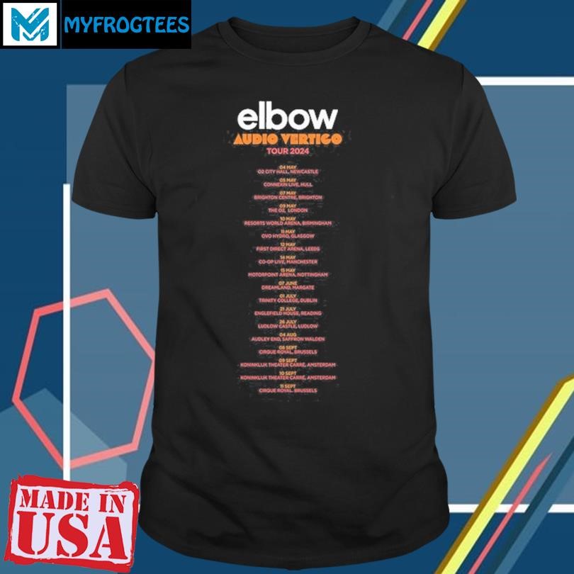 Original Elbow Spiral Audio Vertigo Tour Date Shirt