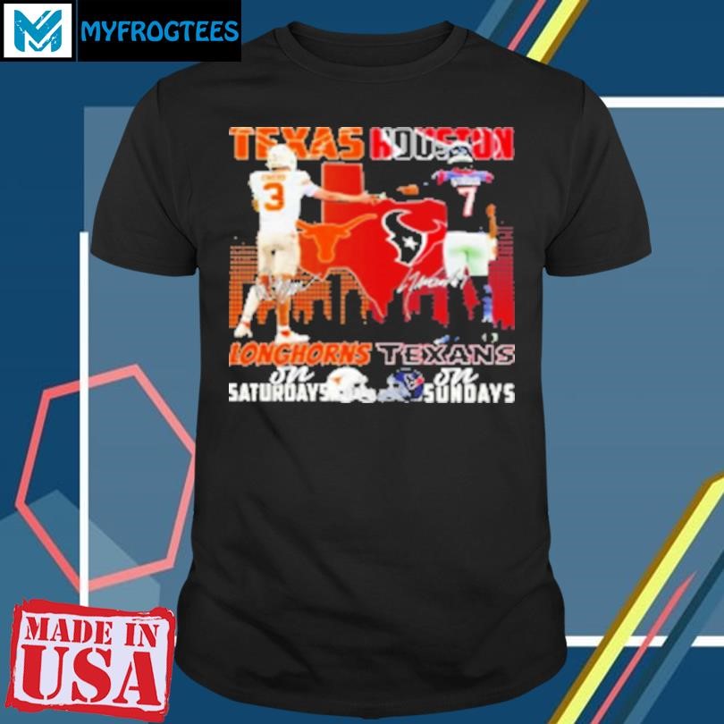 Original Ewers Stroud Longhorns On Saturdays Texans On Sundays T-Shirt