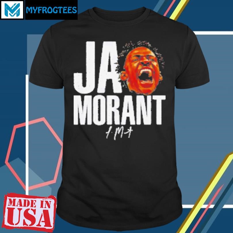 Original Face Ja Morant Stacked Basketball Signature T-Shirt