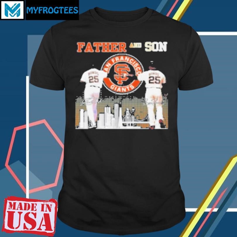 Original Father And Son San Francisco Giants Bonds Signatures 2024 T-Shirt