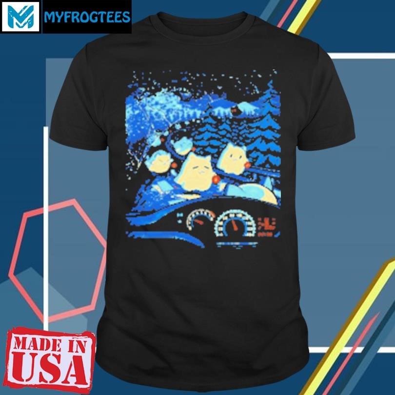 Original Ghost Cats At Night Haunted Road T-Shirt