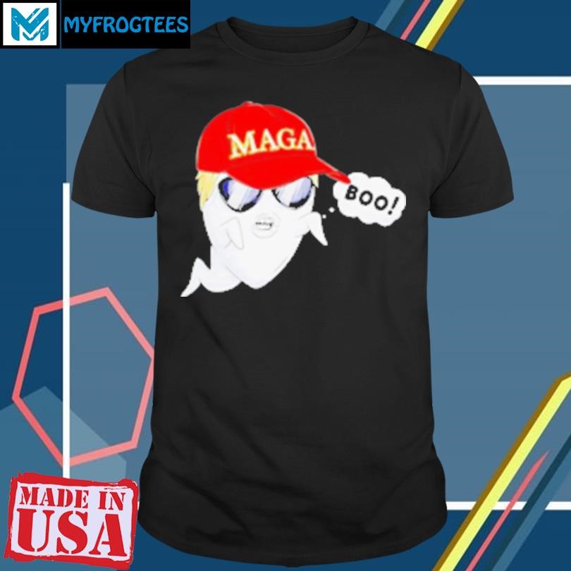 Original Ghost Trump Halloween Costume Maga Donald Trump Boo Cartoon T-Shirt