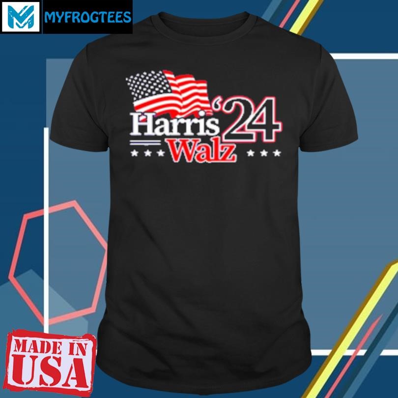 Original Harris Walz '24 USA Flag Design T-Shirt