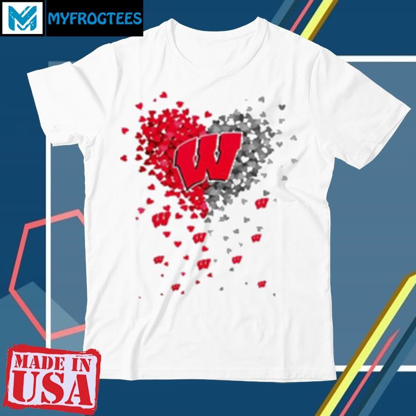 Original Heart full of football Wisconsin Badgers 2024 T-Shirt