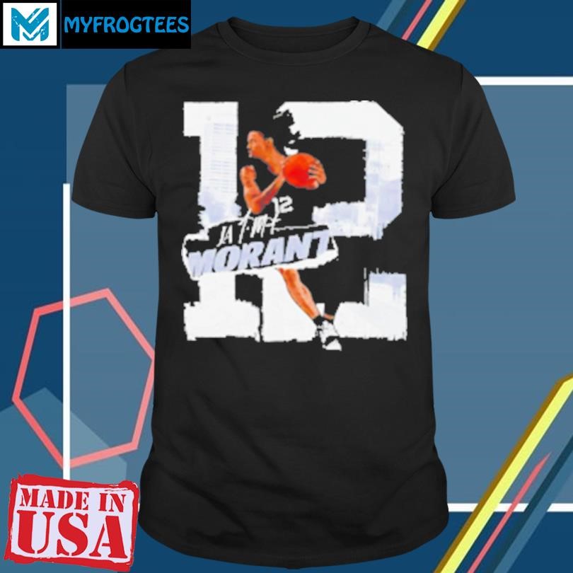 Original Ja Morant 12 Memphis Rough Basketball Signature T-Shirt