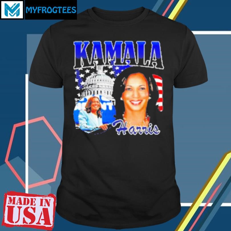 Original Kamala Harris 2024 Bootleg Design US Flag T-Shirt