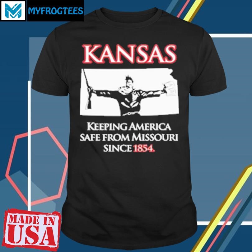 Original Kansas Keeping America Safe From Missouri Since 1854 Retro T-Shirt