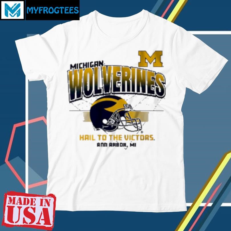 Original Michigan Wolverines football helmet grid vintage T-Shirt