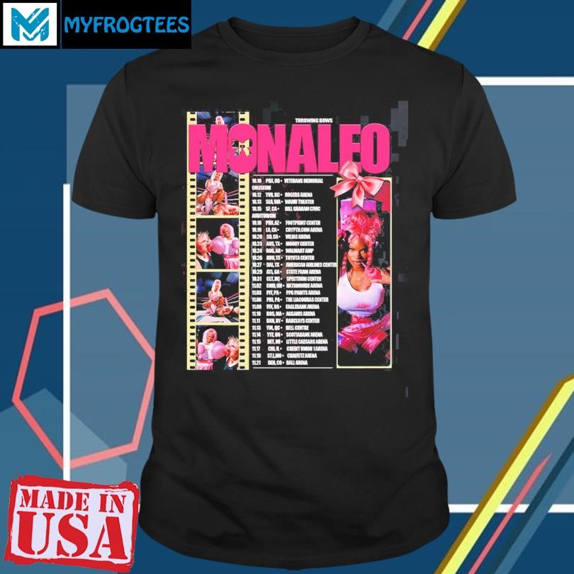 Original Monaleo Throwing Bows Pink Pimpcess Psycho Tour Full Dates List 2024 shirt