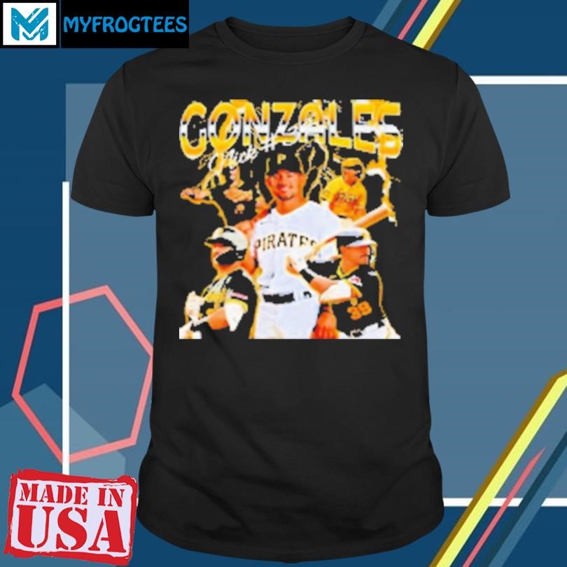 Original Nick Gonzales Pittsburgh Baseball Vintage 90S Bootleg T-Shirt