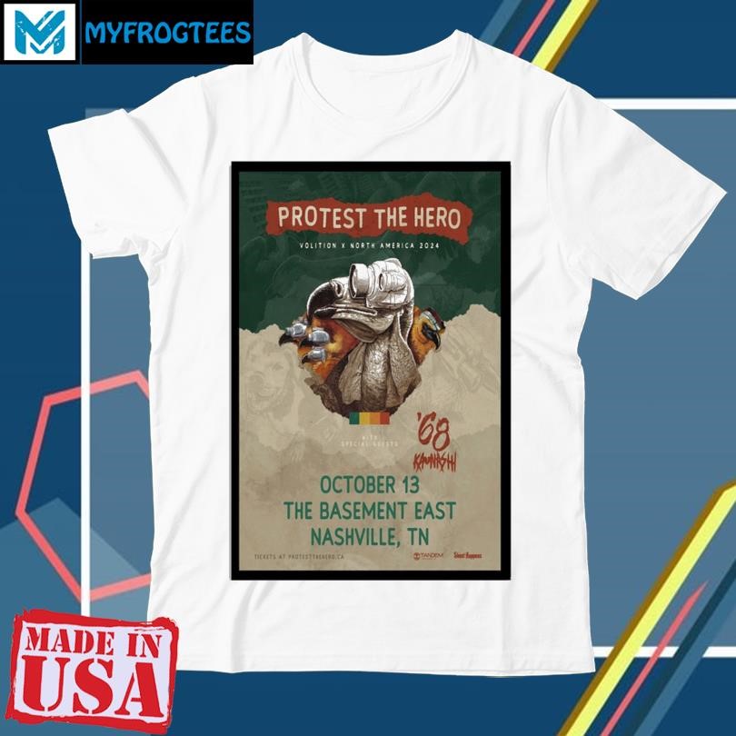 Original Protest The Hero October 13 2024 The Basement East Nashville TN Tour Poster shirt