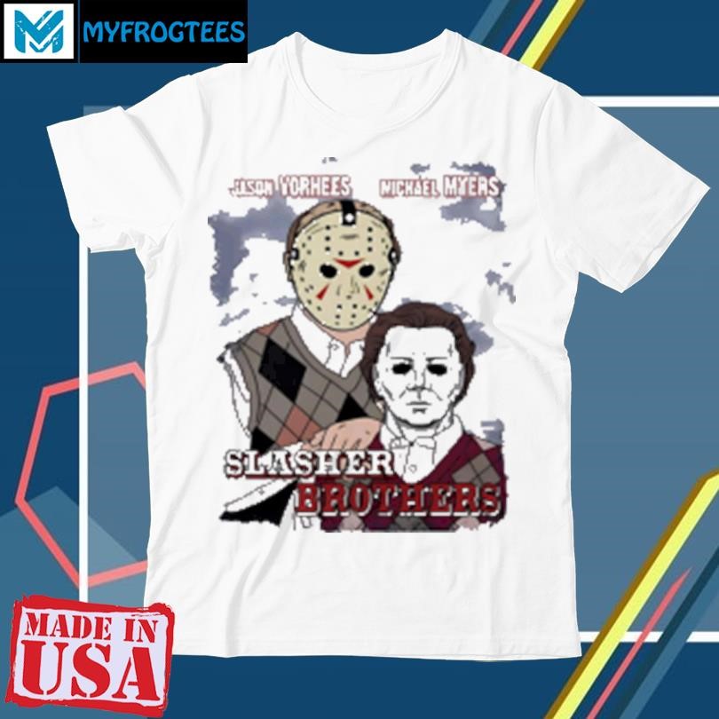 Original Slasher Brothers Jason Voorhees And Michael Myers T-Shirt