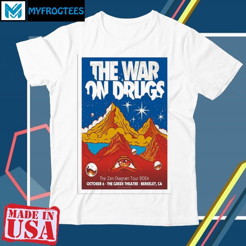 Original The War On Drugs Zen Diagram Tour 2024 October 6 The Greek Theatre Berkeley, CA Poster shirt