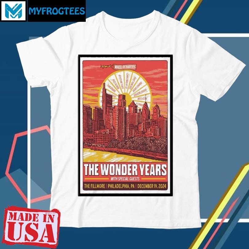 Original The Wonder Years The Fillmore 12 19 24 Philadelphia PA Event Poster shirt