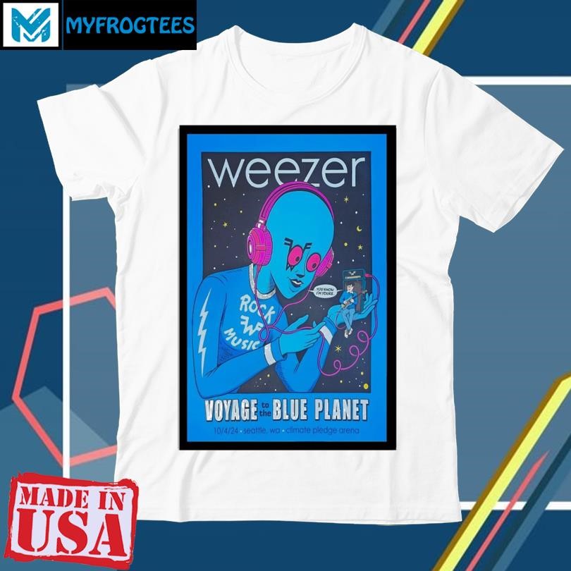 Original Weezer Oct 4, 2024 Climate Pledge Arena in Seattle, WA Poster shirt