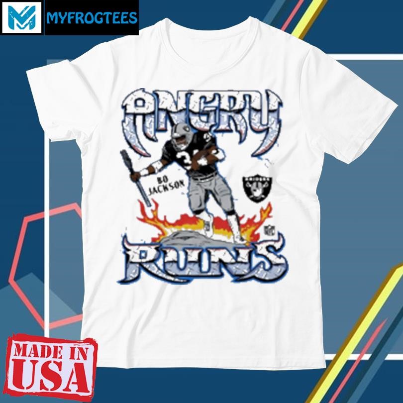 Original Angry Runs Raiders Bo Jackson T-Shirt