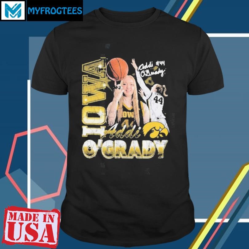 Addi O’Grady Iowa Hawkeyes Forward 90s Signature Players Vintage Graphic t shirt