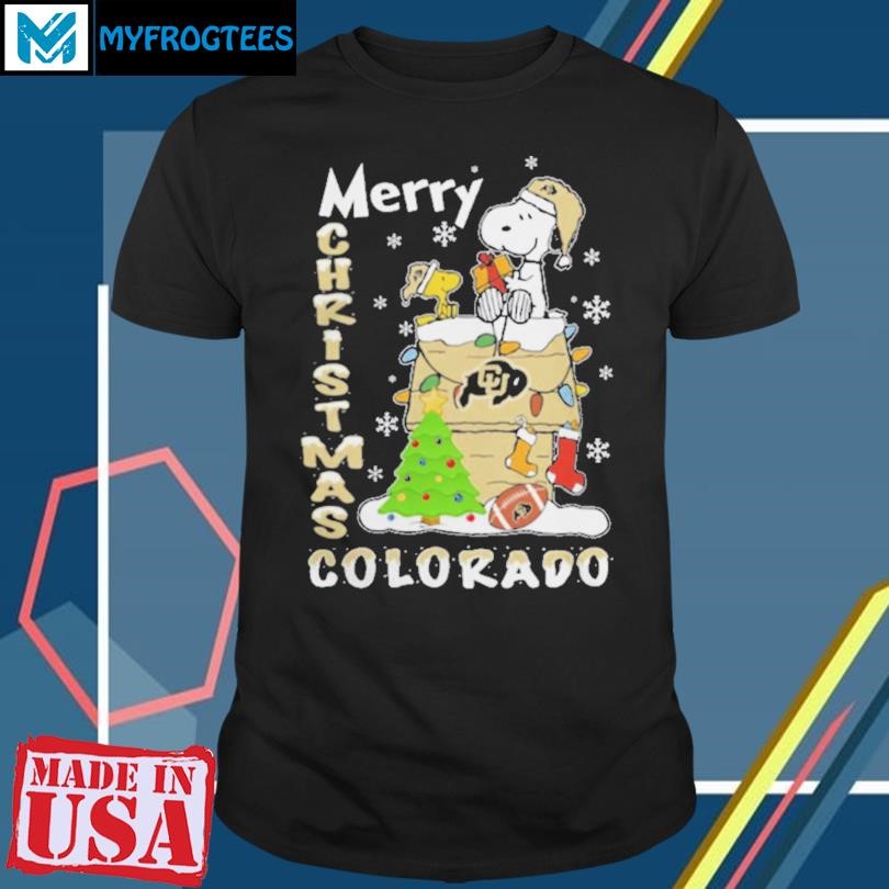 Colorado Buffaloes Snoopy And Woodstock Merry Christmas Shirt