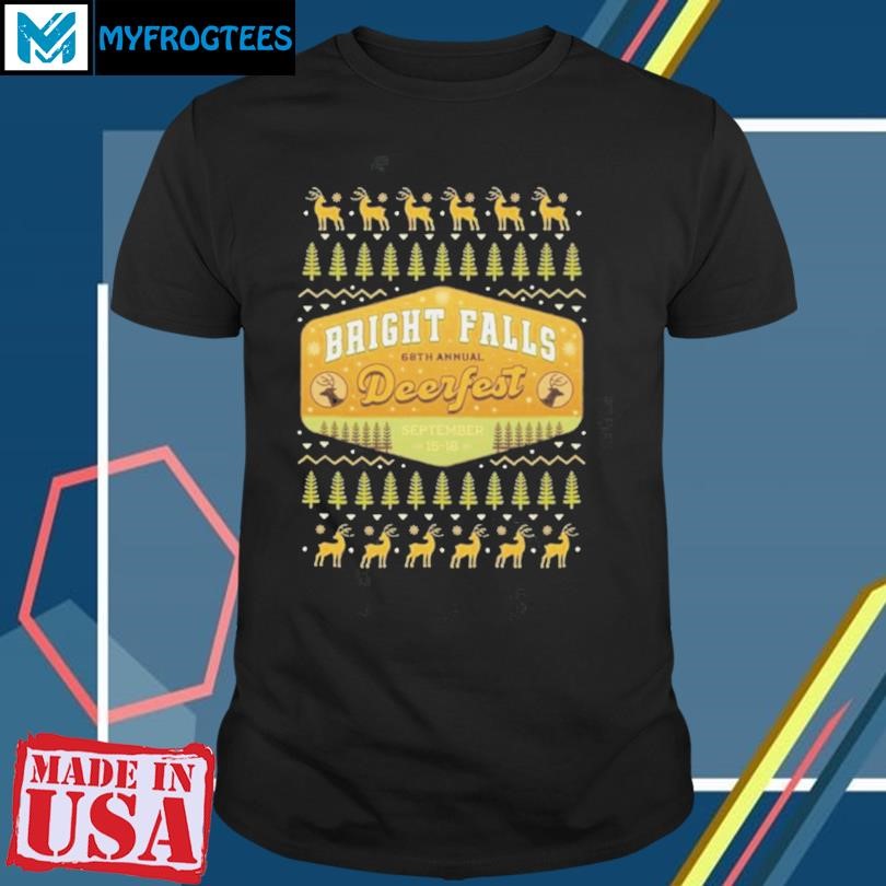 Deerfest Bright Falls Ugly Christmas Shirt