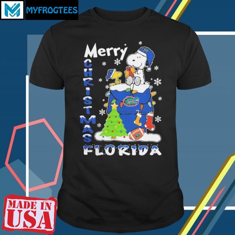 Florida Gators Snoopy And Woodstock Merry Christmas Shirt