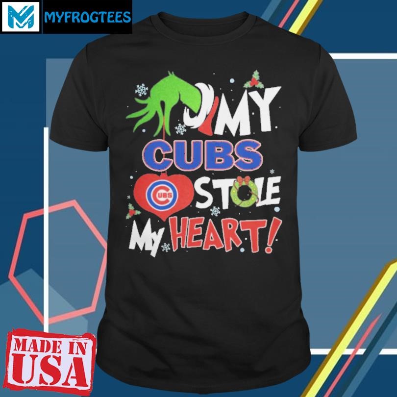 Grinch Hand My Chicago Cubs Stole My Heart Christmas 2024 Shirt