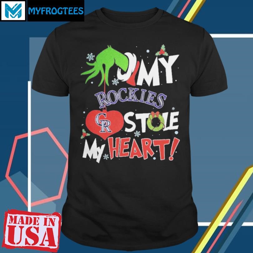 Grinch Hand My Colorado Rockies Stole My Heart Christmas 2024 Shirt