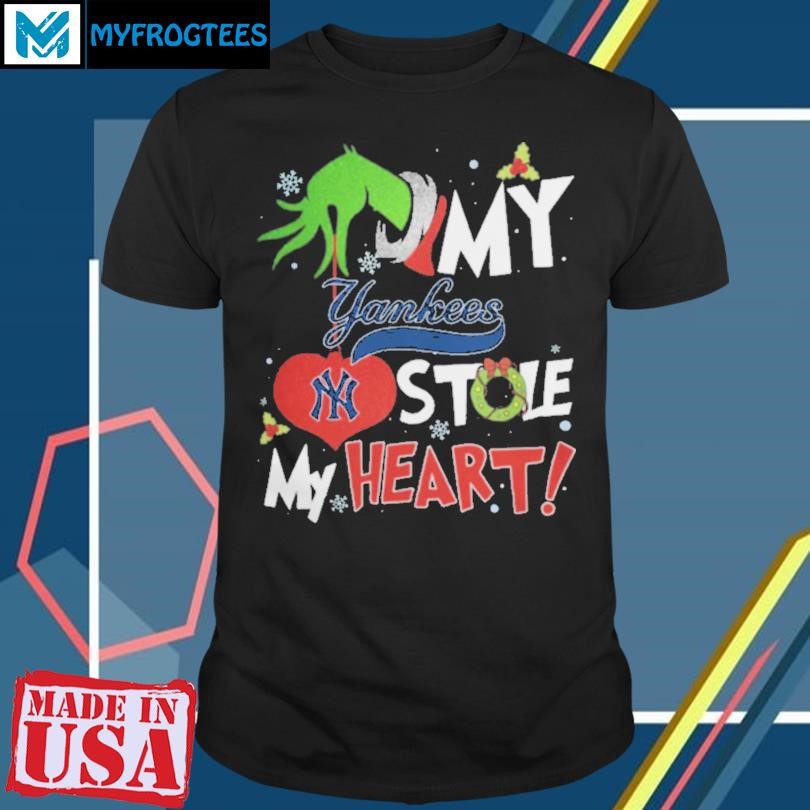 Grinch Hand My New York Yankees Stole My Heart Christmas 2024 Shirt