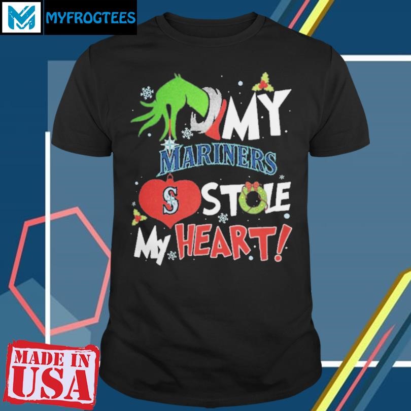 Grinch Hand My Seattle Mariners Stole My Heart Christmas 2024 Shirt