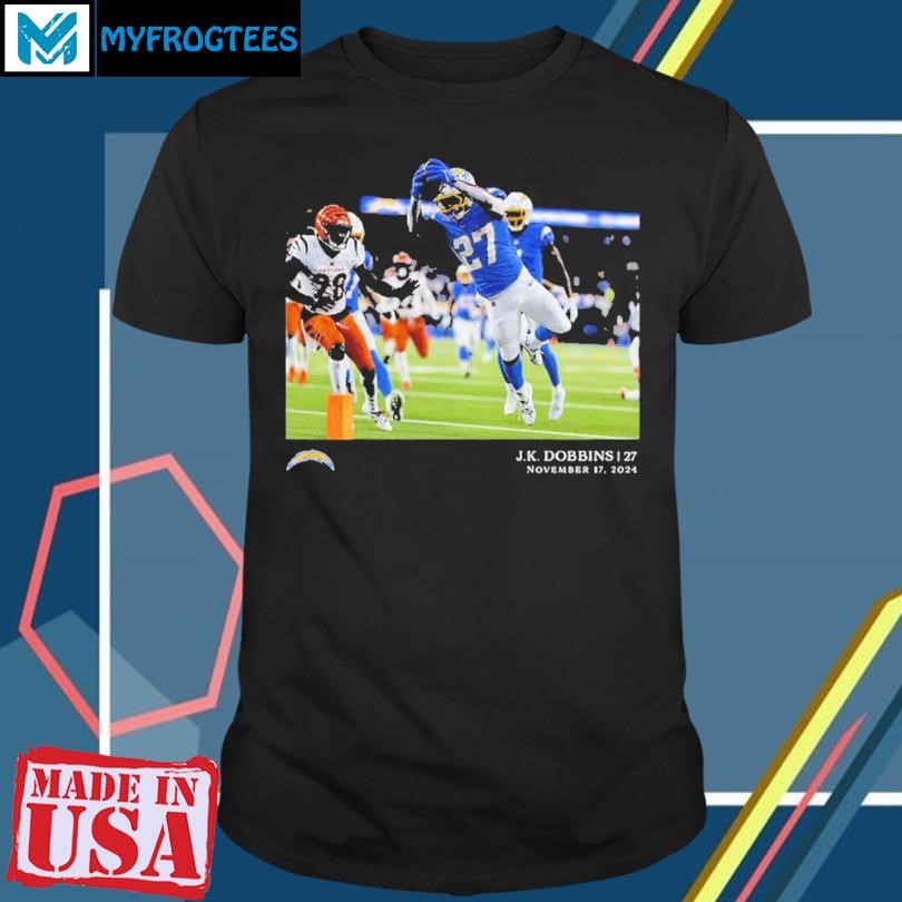 Jk Dobbins Los Angeles Chargers Nfl Flash Features Week 11 T-shirt