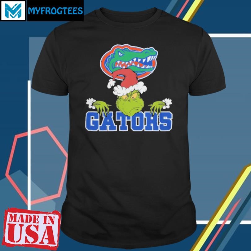 NCAA Florida Gators Logo Football Grinch Christmas T Shirt