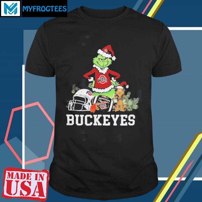 NCAA Grinch Shirt The Grinch And Ohio State Buckeyes Christmas T Shirt