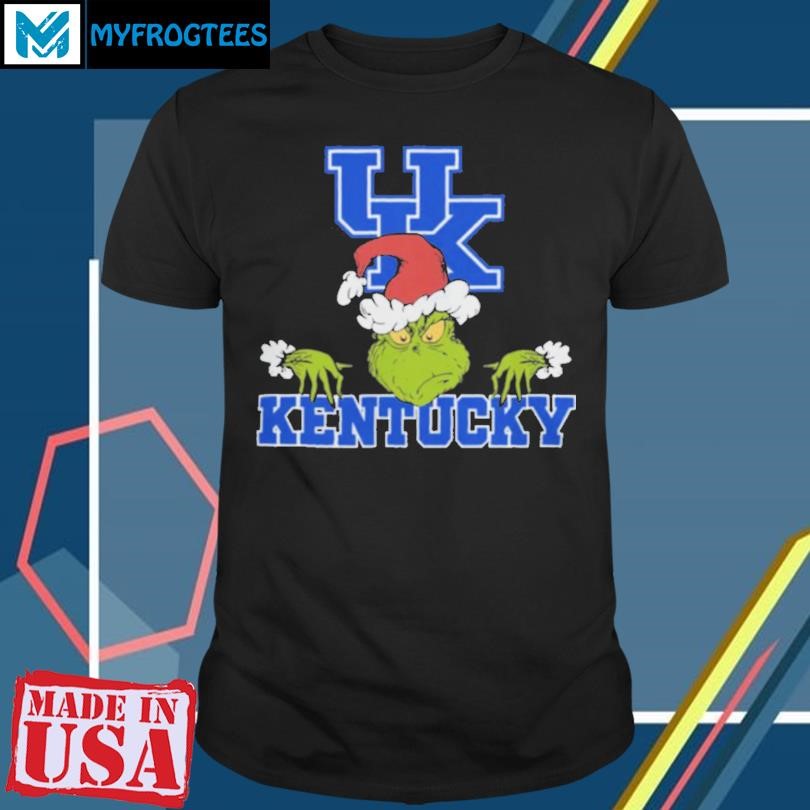 NCAA Kentucky Wildcats Logo Football Grinch Christmas T Shirt