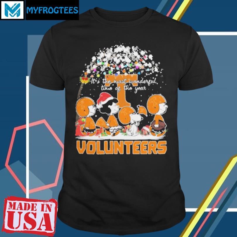 Peanuts Tennessee Volunteers It’s The Most Wonderful Time Of The Year Winter Shirt