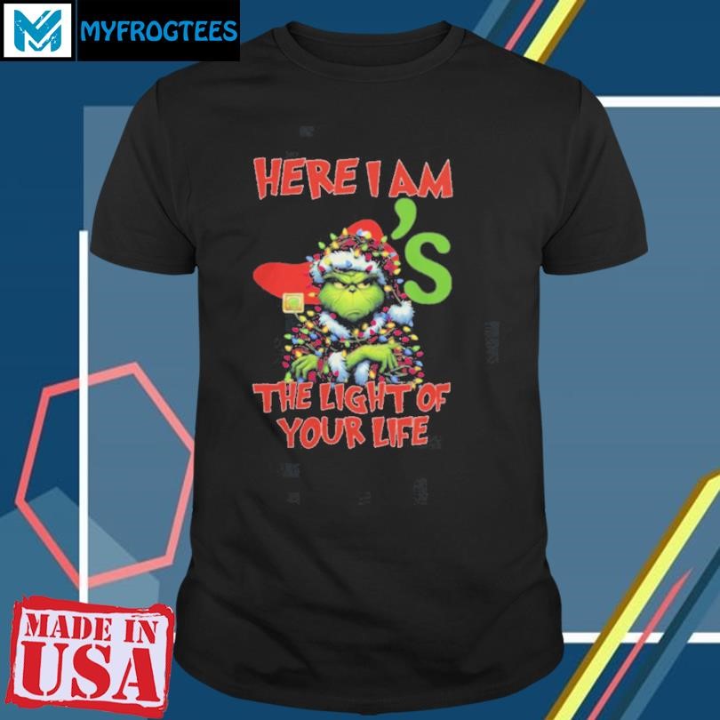 Santa Grinch Here I Am Chili’s The Light Of Your Life Christmas Light Shirt