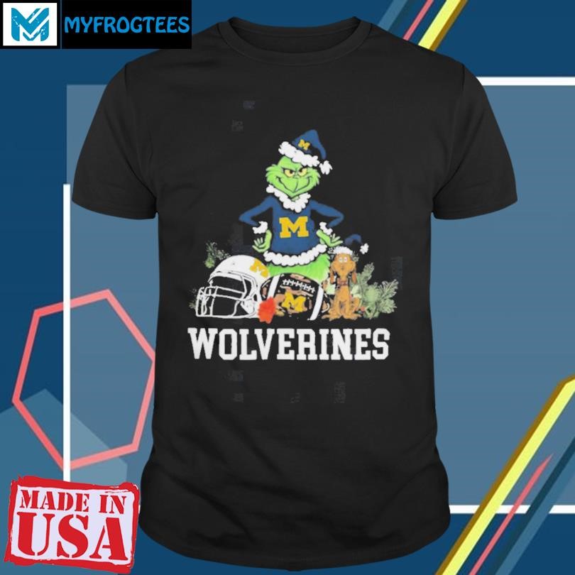 The Grinch And Michigan Wolverines Christmas T Shirt