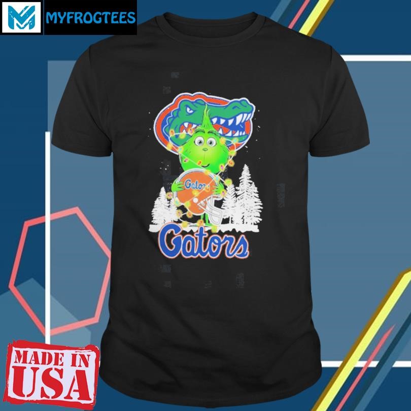 The Grinch Hug Florida Gators Helmet Christmas Shirt