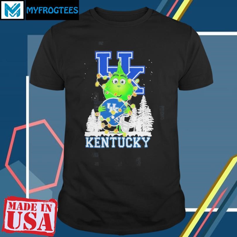 The Grinch Hug Kentucky Wildcats Helmet Christmas Shirt