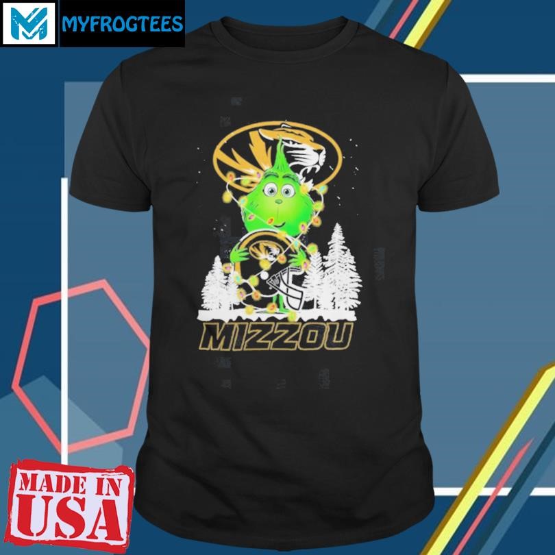 The Grinch Hug Missouri Tigers Helmet Christmas Shirt