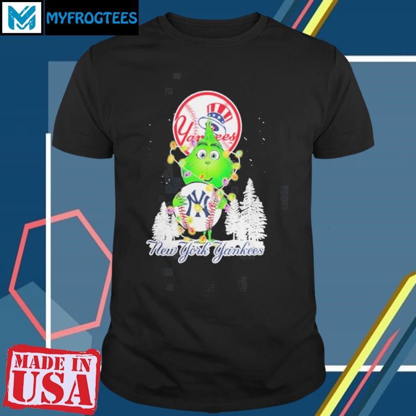 The Grinch Hug New York Yankees Logo Christmas Shirt