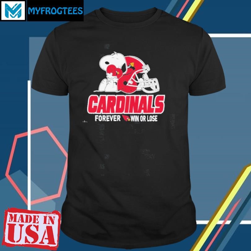 The Peanuts Movie Snoopy X Arizona Cardinals Forever Win Or Lose Shirt