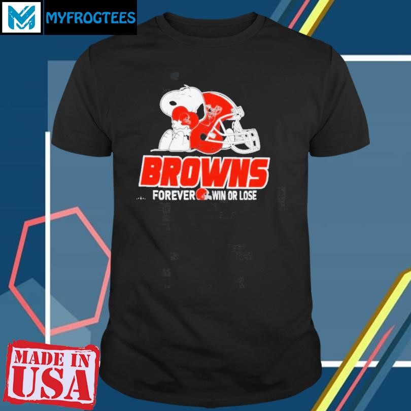 The Peanuts Movie Snoopy X Cleveland Browns Forever Win Or Lose Shirt