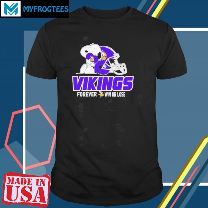 The Peanuts Movie Snoopy X Minnesota Vikings Forever Win Or Lose Shirt