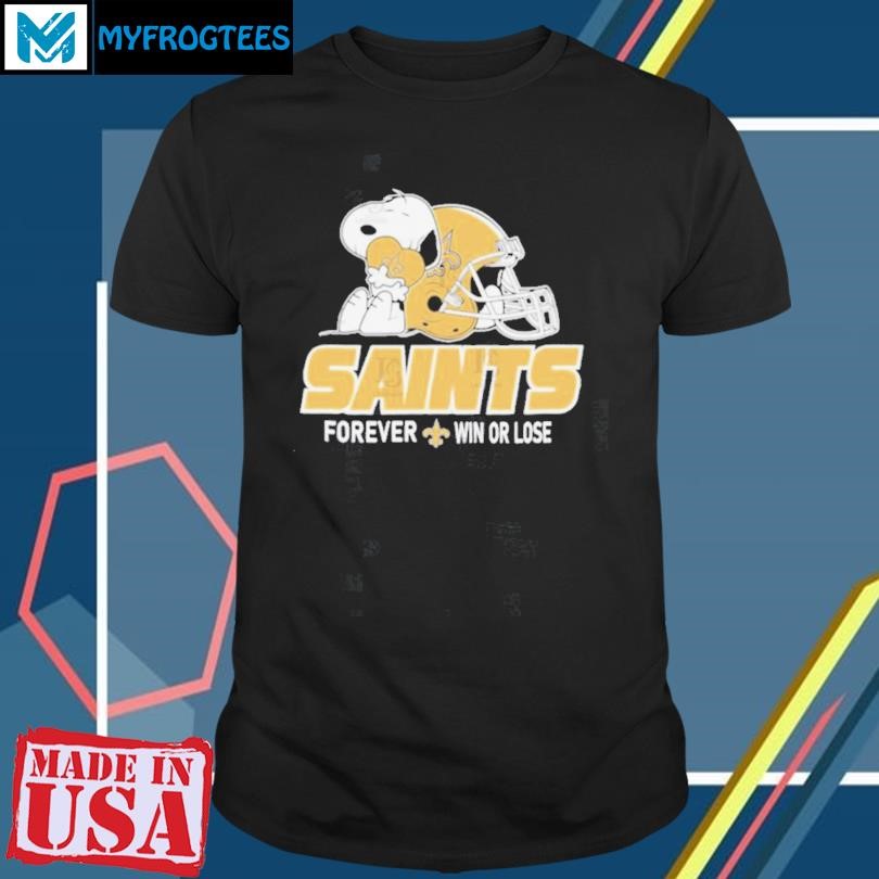 The Peanuts Movie Snoopy X New Orleans Saints Forever Win Or Lose Shirt