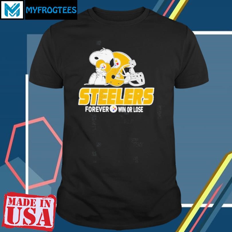 The Peanuts Movie Snoopy X Pittsburgh Steelers Forever Win Or Lose Shirt